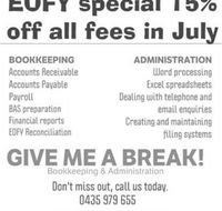 GIVE ME A BREAK Bookkeeping amp Administration - Accountants Perth