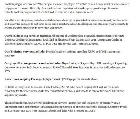 Rainbow Bookkeeping Services - Accountants Perth 0